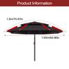 Double Fishing Sun Umbrella With Storage Carry Case 360-Degree Rotation Fishing Canopy Waterproof Sunscreen Fishing Umbrella