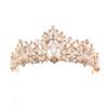 Brudkrona Legering Handgjord Pärlbeströdd Exklusiv Krona Kristall Strass Drottning Födelsedag Pannband
