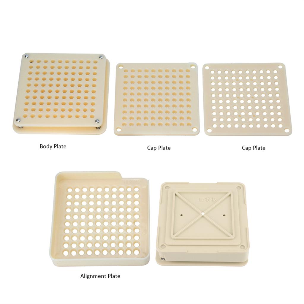 2Colors Plastic 100Holes 0# Capsule Powder Filler Plate Manual Filling Machine Tool