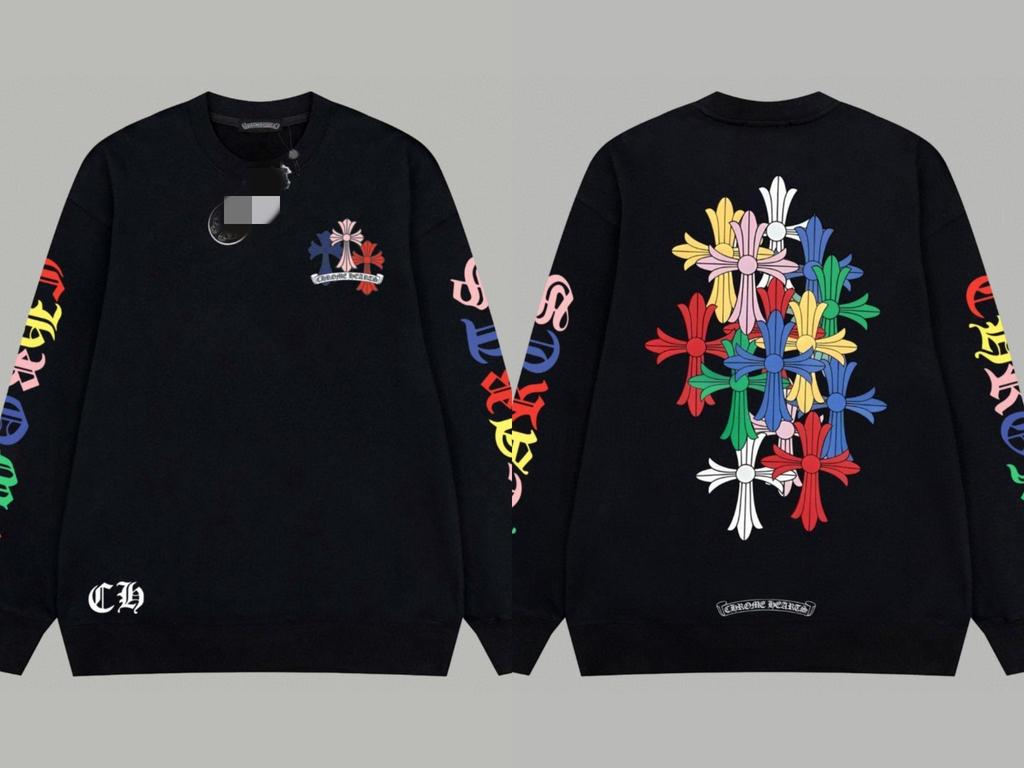 New Chrome Hearts Cross Simple Classic Unisex Round Neck Hoodie Collection