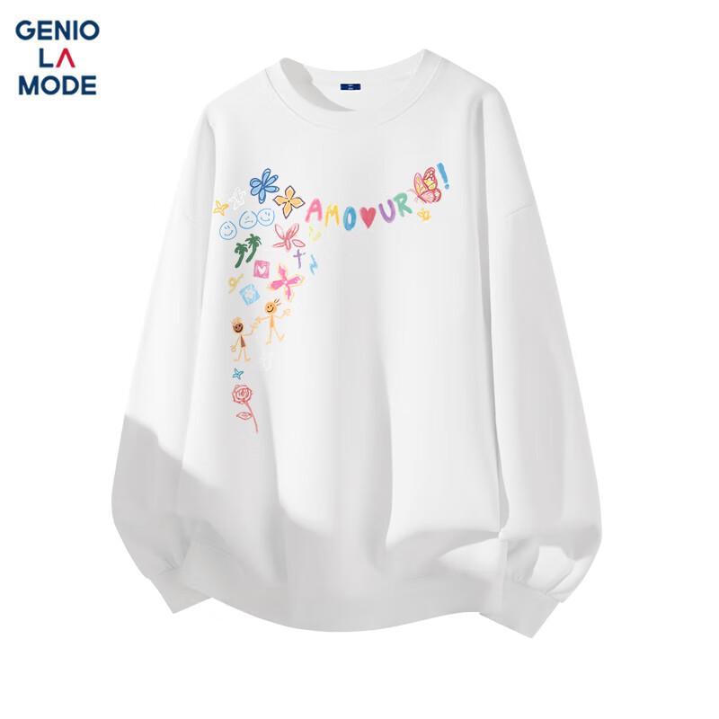 

GENIOLAMODE Men s Graffiti Round Neck Sweatshirt 3XL