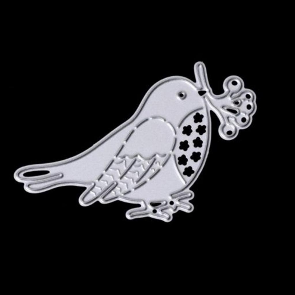 Härliga Fågel Stansmallar Schablon DIY Scrapbook Papper Kort Prägling Hantverksverktyg