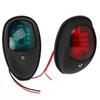 1Pair Portable Durable Yacht Navigation Light 10‑30V Wide Pressure Shipping Signal Lampblack