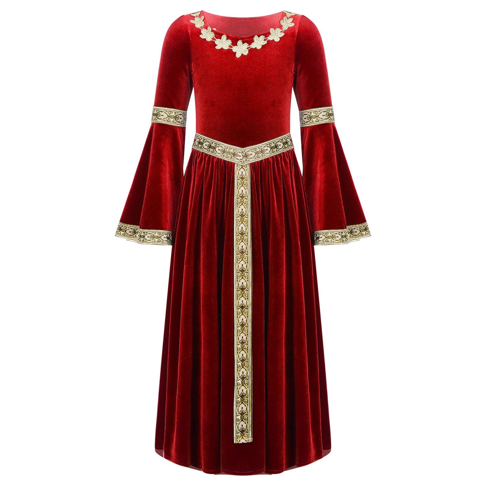 

Середньовічний костюм. Дівчата. Середньовічна сукня. Вінтажна довга сукня. Сукня принцеси. Ренесанс. Косплей. Костюм. Вечірня сукня. 15-16 Years червоний
