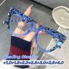 Fashion Oversized Reading Glasses Color Blocked Leopard Print Cat Eye Presbyopia Blue Light Blocking Unisex