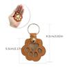 Decorative Leather Keychain with Pet Hair Storage Soft Sturdy Design Pet Hair Keyring for Personal Belongings