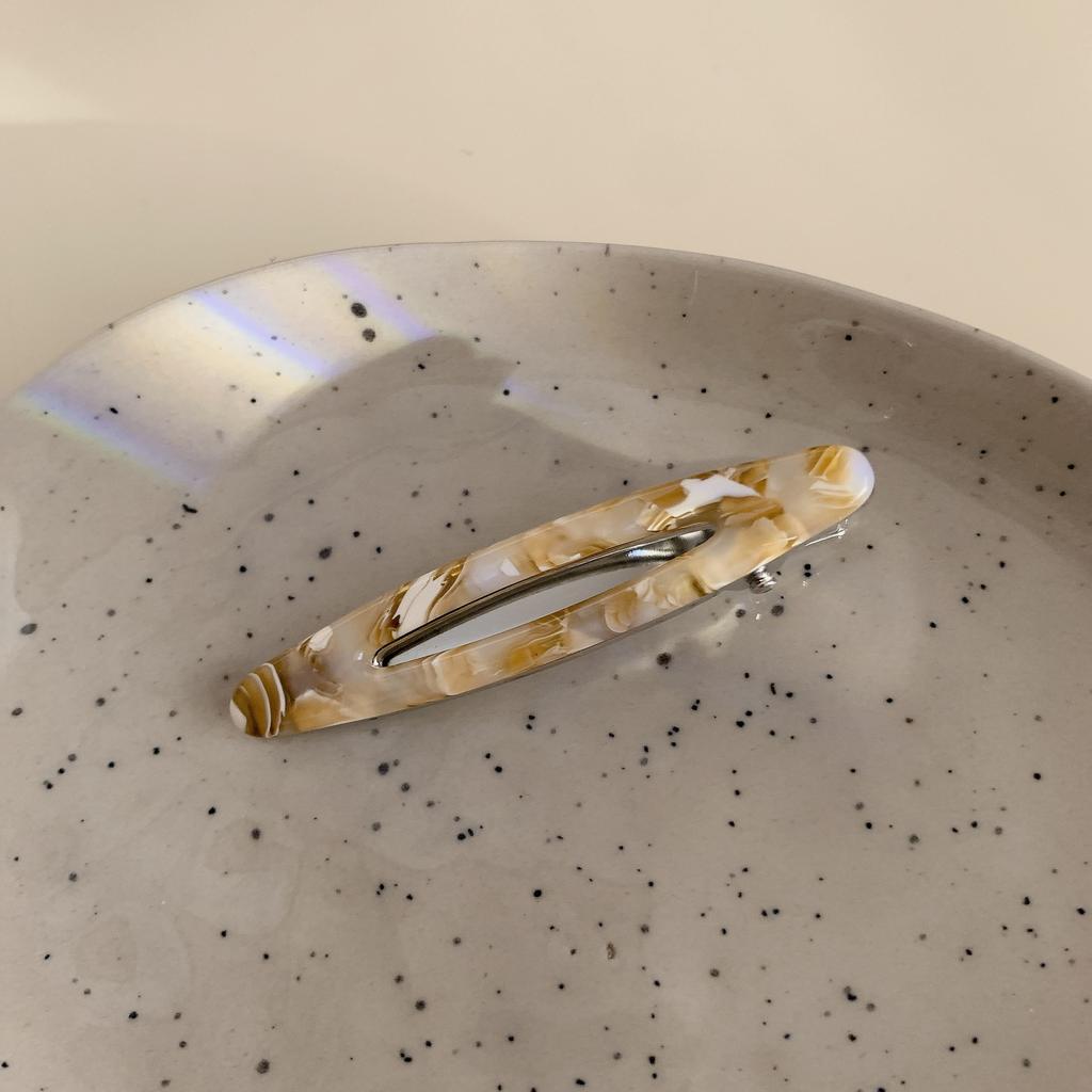 2 Stück/Set Acetat Haarspangen Ausgehöhlte Ovale Pony Entenschnabelspangen Geometrische Haarspangen Seitliche Haarnadeln Frauen Mädchen Haarschmuck