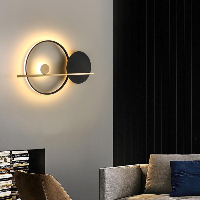 Nordic led line wall lamp minimalist wall hanging lamps for living bedroom decoration Interior furniture luxury art lighting