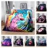 Courage The Cowardly Dog Cartoon Print Flannel Throw Blanket Soft Warm Sofa Bed Cover For Animation Fans Kids Bedroom Living Room Decor Gift
