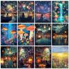 CHENISTORY Paint By Numbers For Adults Diy Gift Night View Picture With Numbers Artwork  For Numbers Painting Home Decors