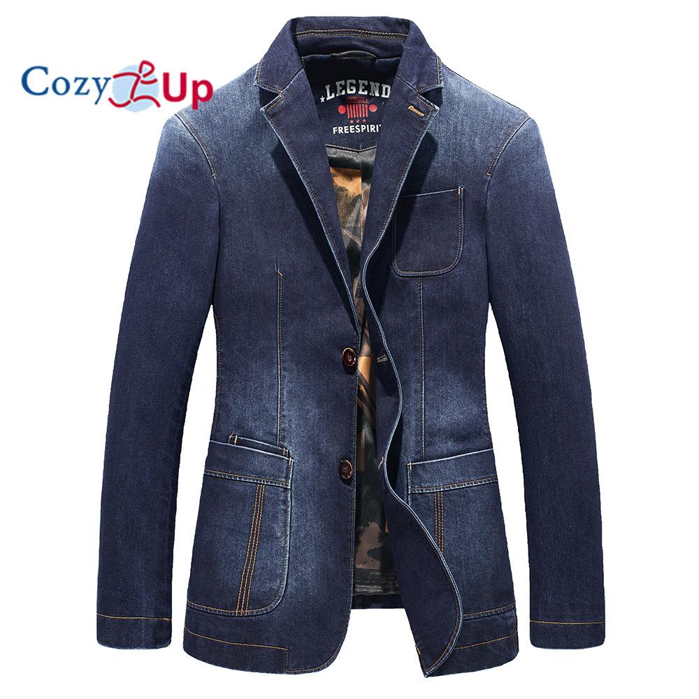 

Затишна чоловіча джинсова куртка з вінтажним коміром і плащом 3XL синій