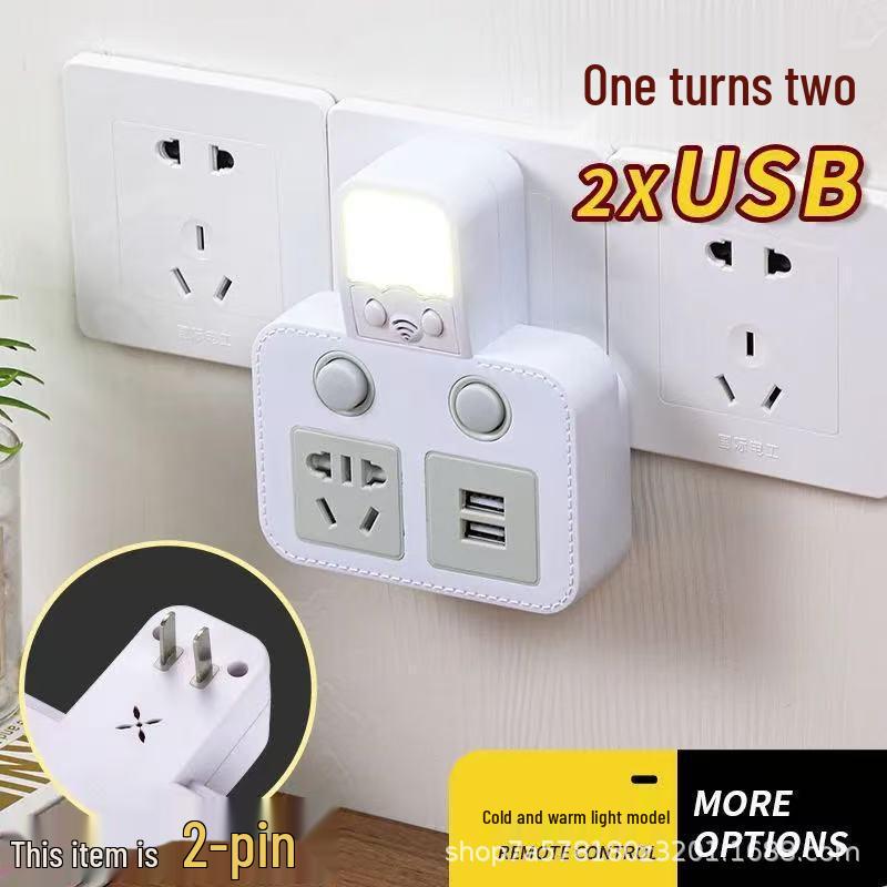 Universal Two-hole Socket Converter: 2-pin To 3-pin USB Plug Adapter