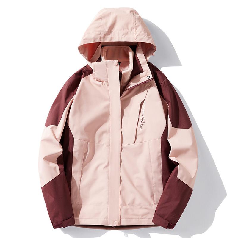 Spring and Autumn Mink Velvet Versatile Jacket Men's and Women's Youth Casual Outdoor Single Punch Jacket Jacket Hooded Removable