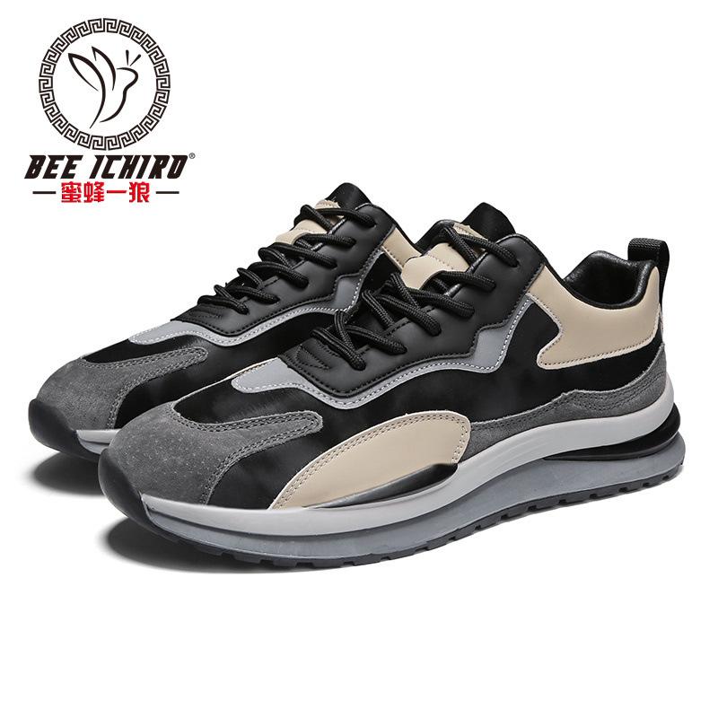 Fashion versatile sports leather shoes genuine leather spring and autumn men's shoes casual men's shoes retro