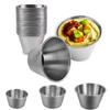 Recipient din oțel inoxidabil pentru sos de roșii pentru salată, cupe pentru sosuri condimente, bol pentru sosuri de salată, cană mică pentru sos pentru restaurant, petrecere acasă