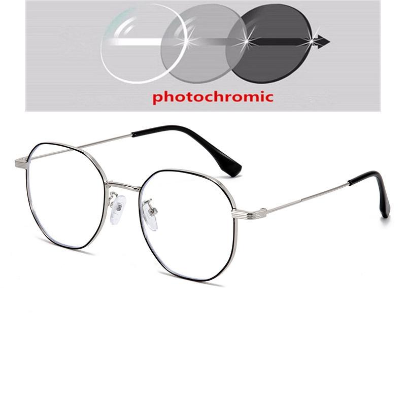 Metal Student Polygon Nearsighted Glasses For Women Men Rose Gold Frame Minus Sight Eyeglasses Prescription 0 -0.5 -0.75 To -6.0