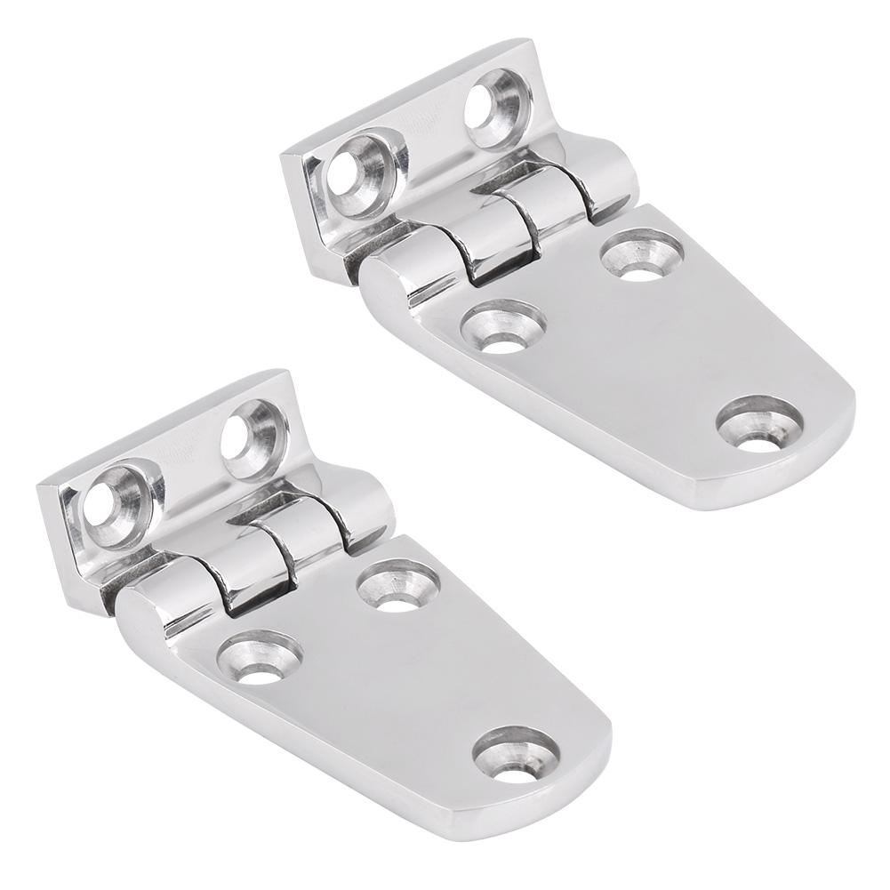 2pcs 316 Stainless Steel Marine Door Hinges Mirror Polishing Saltwater Corrosion Resistance with Integrated   for Yacht Boat Window Doors