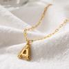 Stainless steel bubble English 26 letter necklace pendant personalized three-dimensional collarbone chain with jewelry