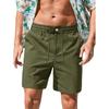 Men's Linen Blend Drawstring Casual Shorts