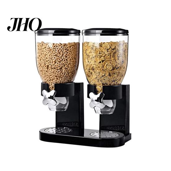 Easy Pour Cereal Container Countertop Dispenser 2L Large Airtight Grain Automatic Sealed Dry Food for Rice Candy Coffee Beans
