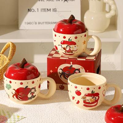 Weihnachten Kreative Apfelbecher Home Frühstück Hafermilch Keramiktasse Büro Nachmittagstee Exquisite Kaffeetassen