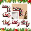 Holiday Door Frame Ornament Christmas Wooden Corner Decor with Snowman/Elk Designs, Seasonal Sticker Ornament, Decorative Topper for Home Decoration