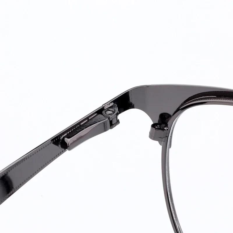 New Arrival Frame Men's Fashion Eyeglasses Male's Myopia Big Eye Glasses Striped Stainless Steel Eyewear