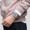 SWATCH Quartz Movement 30 Meters Waterproof Unisex Swiss Watch 42mm Blue Dial Stainless Steel Case Stainless Steel Strap SS07S143G