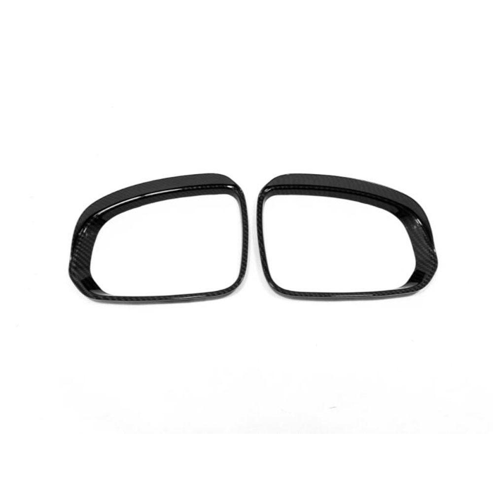 Car Stick Rearview Side Glass Mirror Trim Frame Rain Shield Sun Visor Shade Eyebrow 2pcs For Volvo XC60 2018