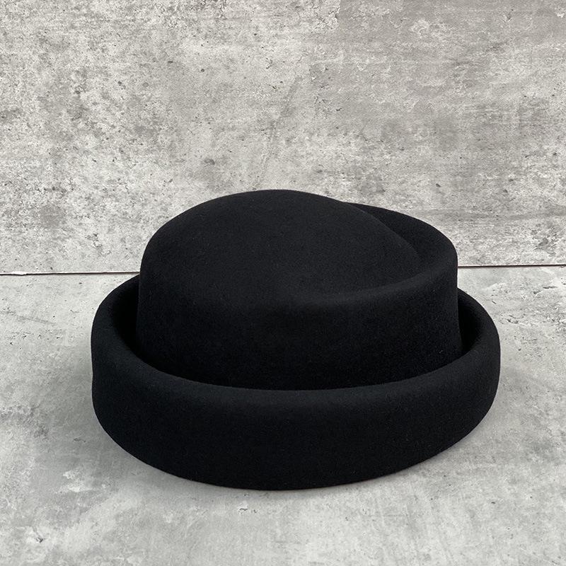 Japanese Vintage Wool Beret Hat for Women - Audrey Hepburn Style Elegant Princess Felt Cap Autumn Winter