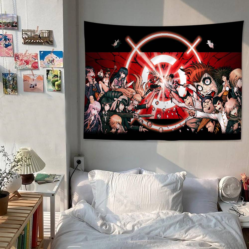 Classic Anime Danganronpa Chart Tapestry For Living Room Home Dorm Decor Art Home Decor