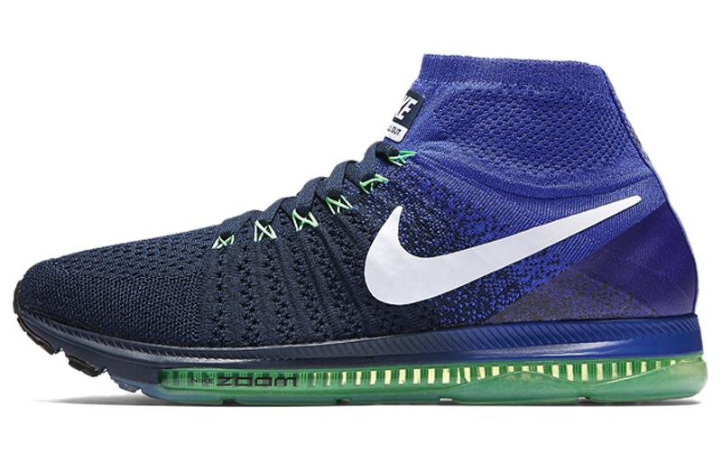

Nike All Out Flyknit College Navy White Black Electro Green 844134-404 41