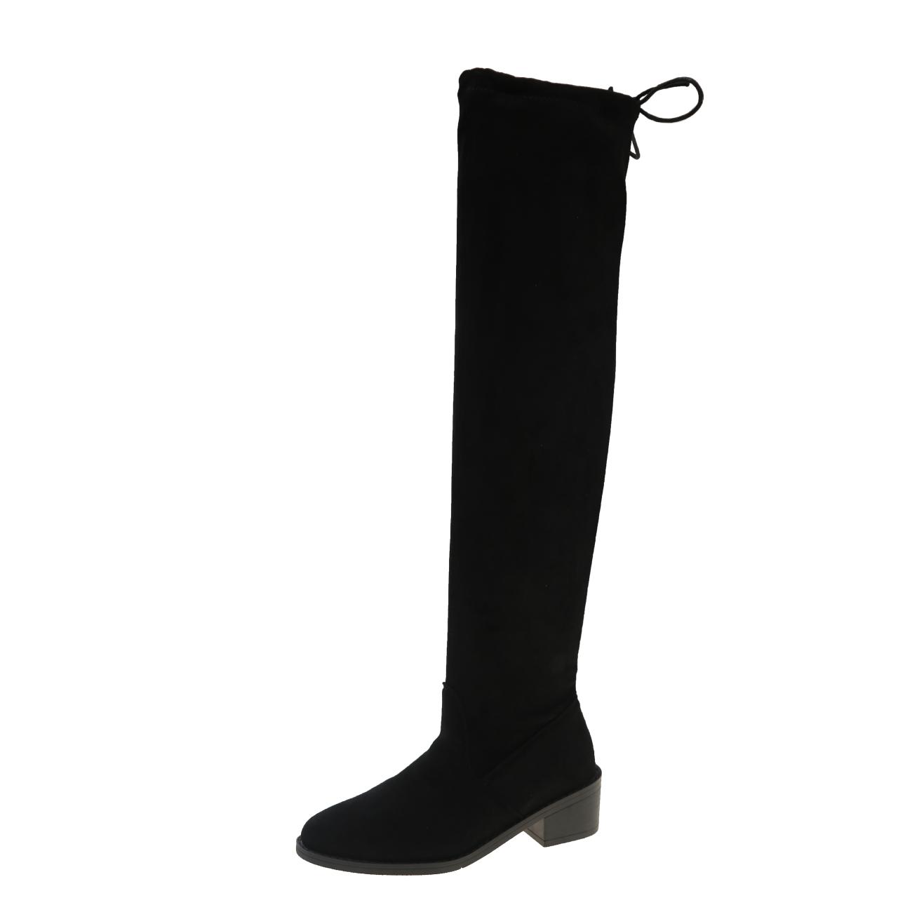 

Женские сапоги с острым носком до колена, зимние замшевые толстые туфли челси, женские, 2025, новые теплые зимние сапоги, короткие, плюшевые, Zapatillas Mujer 43 чёрный