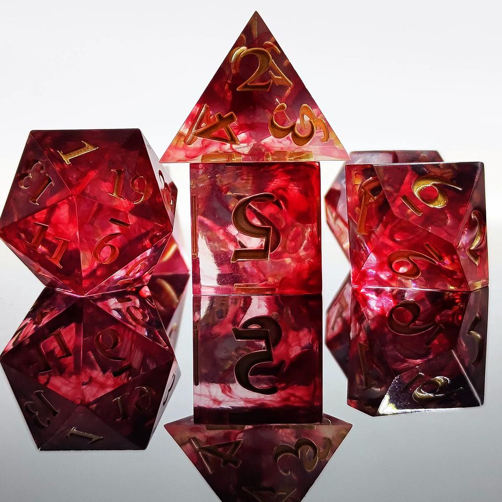 Transparent Resin DND Dice Set Dungeons & Dragons D20 Cthulhu Polyhedron Dice COC Running Group Board Game