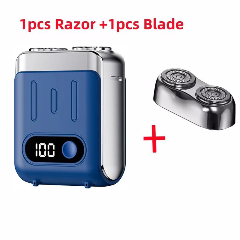 Xiaomi 2025 Mini Electric Smart Shaver Dual Blade Household Car Shaver Digital Display Rechargeable Shaver Powerful Beard Trimmer Tool