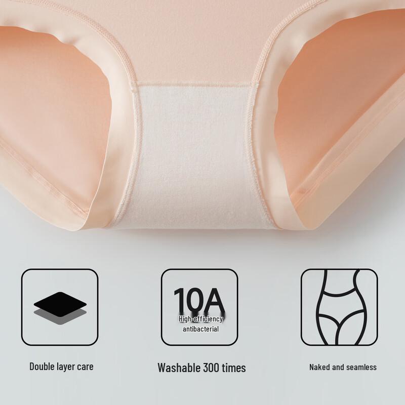LangSha Women's Ice Silk Seamless Antibacterial Briefs