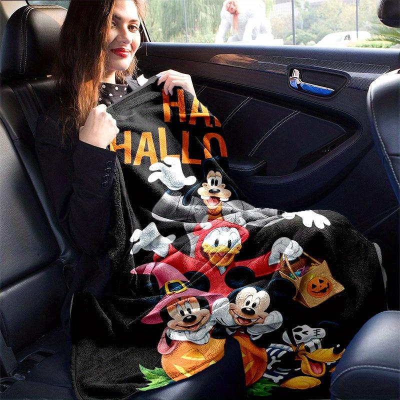 1 szt., Wesołego Halloween! Świętuj z postaciami Disneya na przytulnym kocu dekoracyjnym. Idealny na prezent, flanelowy koc, idealny do sypialni