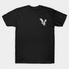 Men Black Print T-shirt Harley Eagle No-Cut Transfer Paper Print Cotton Tshirt
