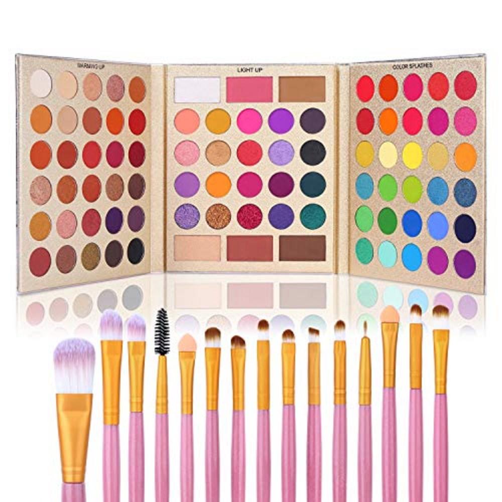 UCANBE Professional Eyeshadow Palette 15 pcs Makeup 86 Colors