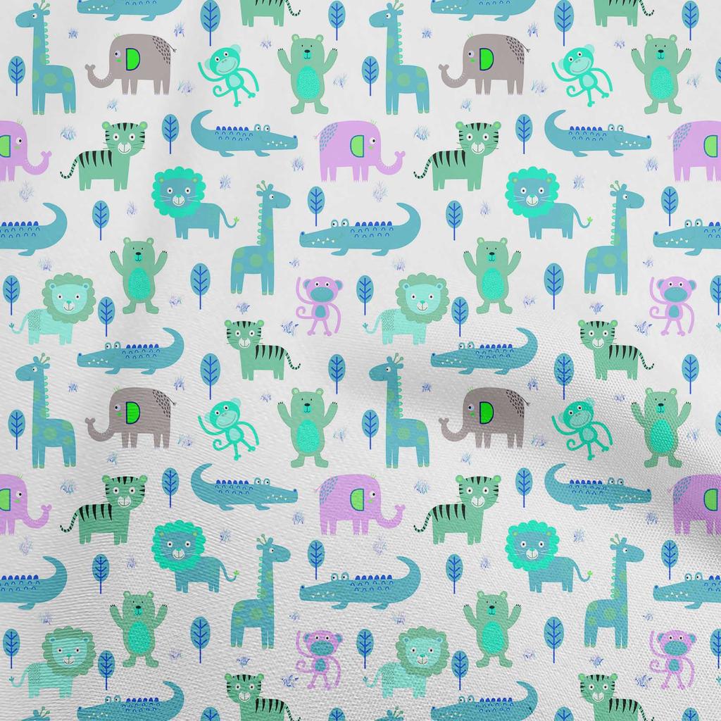 oneOone Cotton Flex Brown2 Fabric Animals Diy Clothing Quilting Fabric Print Fabric By Yard 40 Inch
