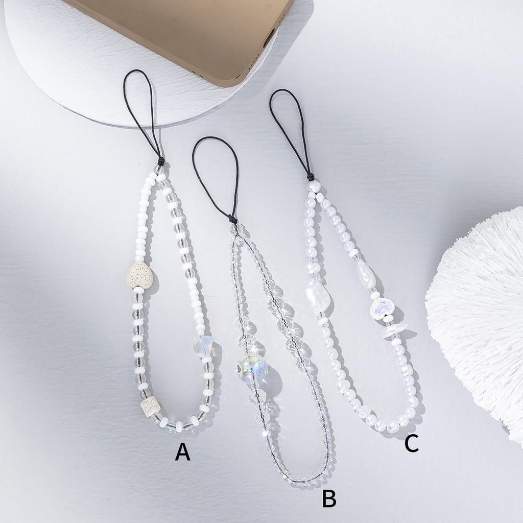 New Small Fresh Crystal Stone Design Mobile Phone Chain Girls Short Fashion Mobile Phone Hanging Chain Spot