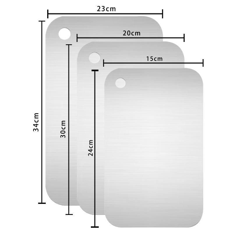 Stainless Steel Non-slip Thick Cutting Board - Large, Anti-mold, Needle Design for Household Use