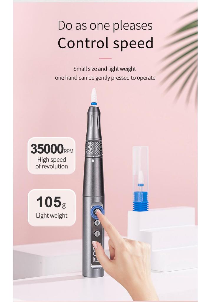 Professional Electric Nail File and Buffer Tool for Manicure and Nail Care