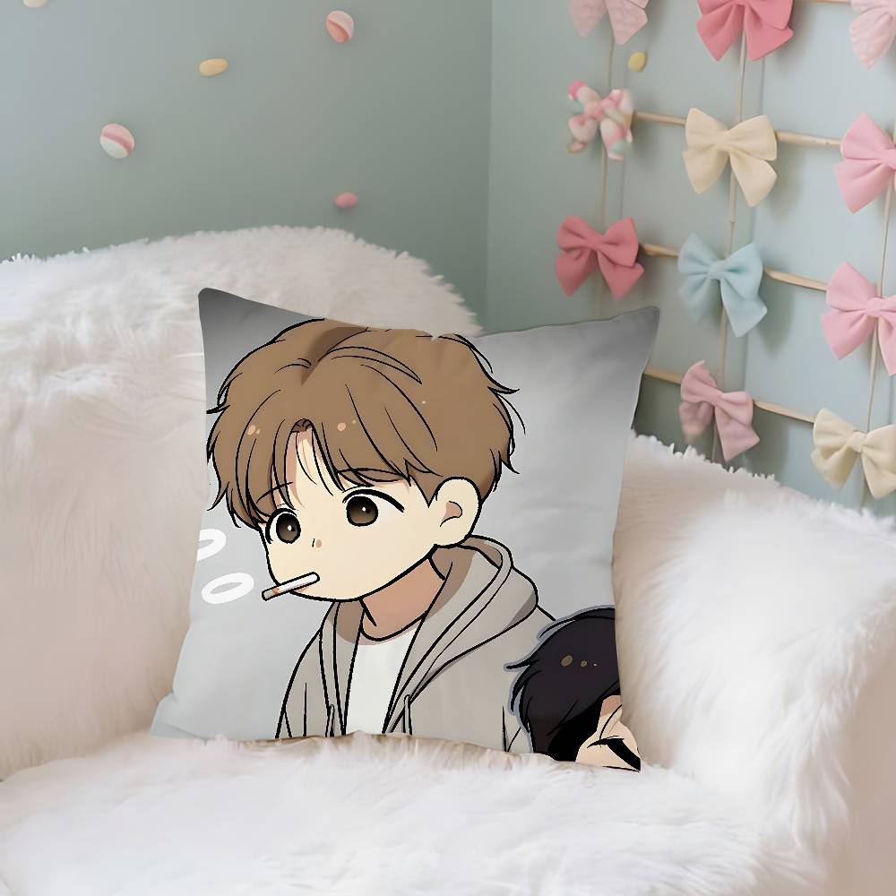 Manhwa Jjix Case Plush Fabric Soft Pillowcase Double Sided Print Cushion Cover Household Gifts