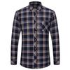 M-6XL Men's Pure Cotton Flannel Shirts Long Sleeve Single Pocket Casual Plaid Thick Soft Cozy Brushed Shirts Blouse Men Clothing