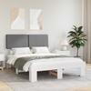 Bed Frame with Padded Headboard Light Grey 120 x 190 cm