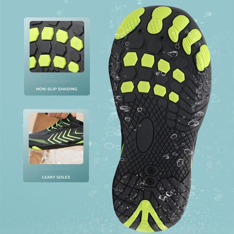 Quick Dry Beach Wading Sneakers Unisex Breathable Water Shoes Sports Shoes Non-slip Aqua Shoes for Surfing Fishing Canyoning Swimming