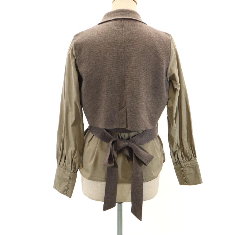 AMERI UNDRESSED Long sleeve Knit docking shirt F Brown Men's Used