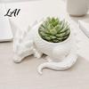 Detailed Dragon Sculpture Pot 3D Printed Lying Flowerpot for Small Green Plants Decorative Succulents Design Planter Ornament Dark Style Figurine
