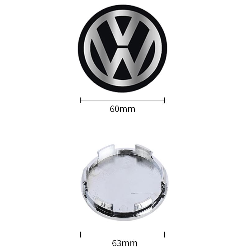FUVLN1 60/63/68mm Car Wheel Center Hub Cap Logo Tyre Rims Badge Cover For Volkswagen VW Scirocco Golf MK6 Polo Tiguan PASSAT GTI R Line